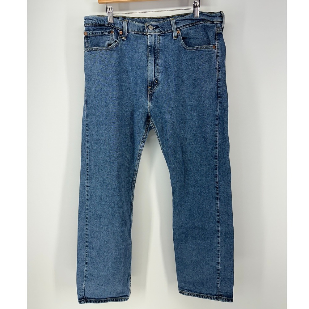 Levi's 505 Straight Leg Jeans Mens 38x30 Blue Denim Medium Wash Casual‎ Classic